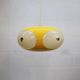 Massive Belgium Bug Eye Space Age UFO Lamp, Yellow Mid-Century Modern Light