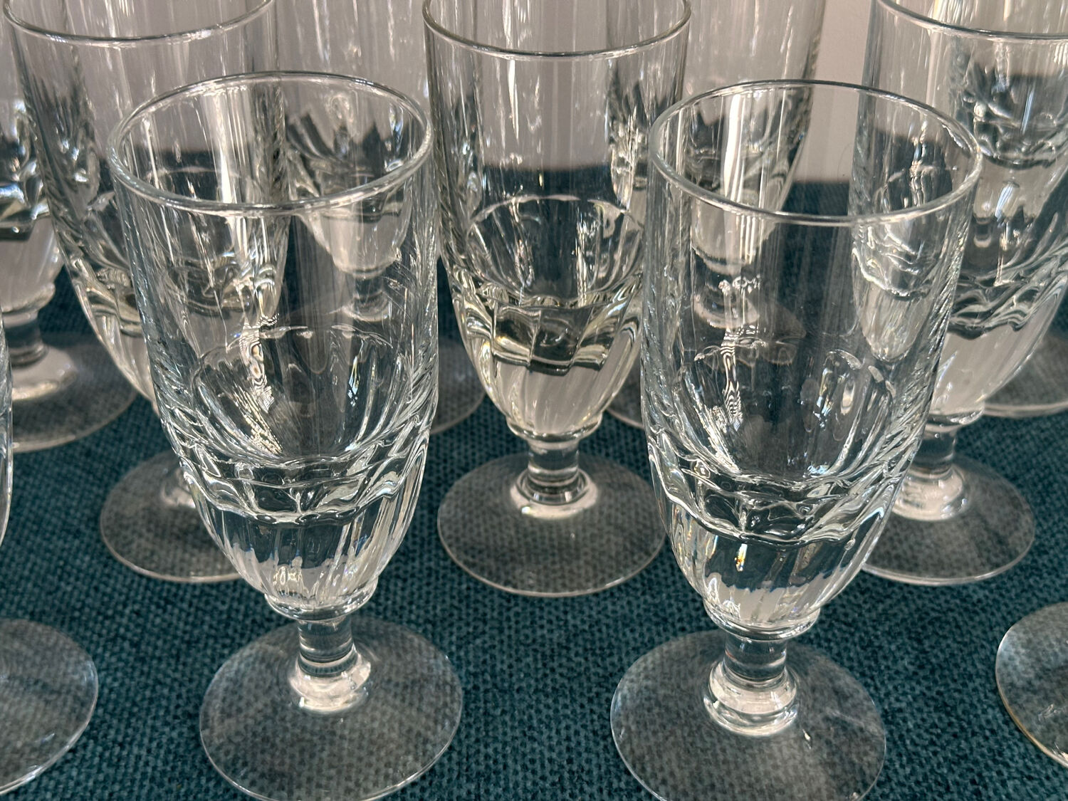 Set of 12 large Baccarat crystal glasses