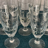 Set of 12 large Baccarat crystal glasses
