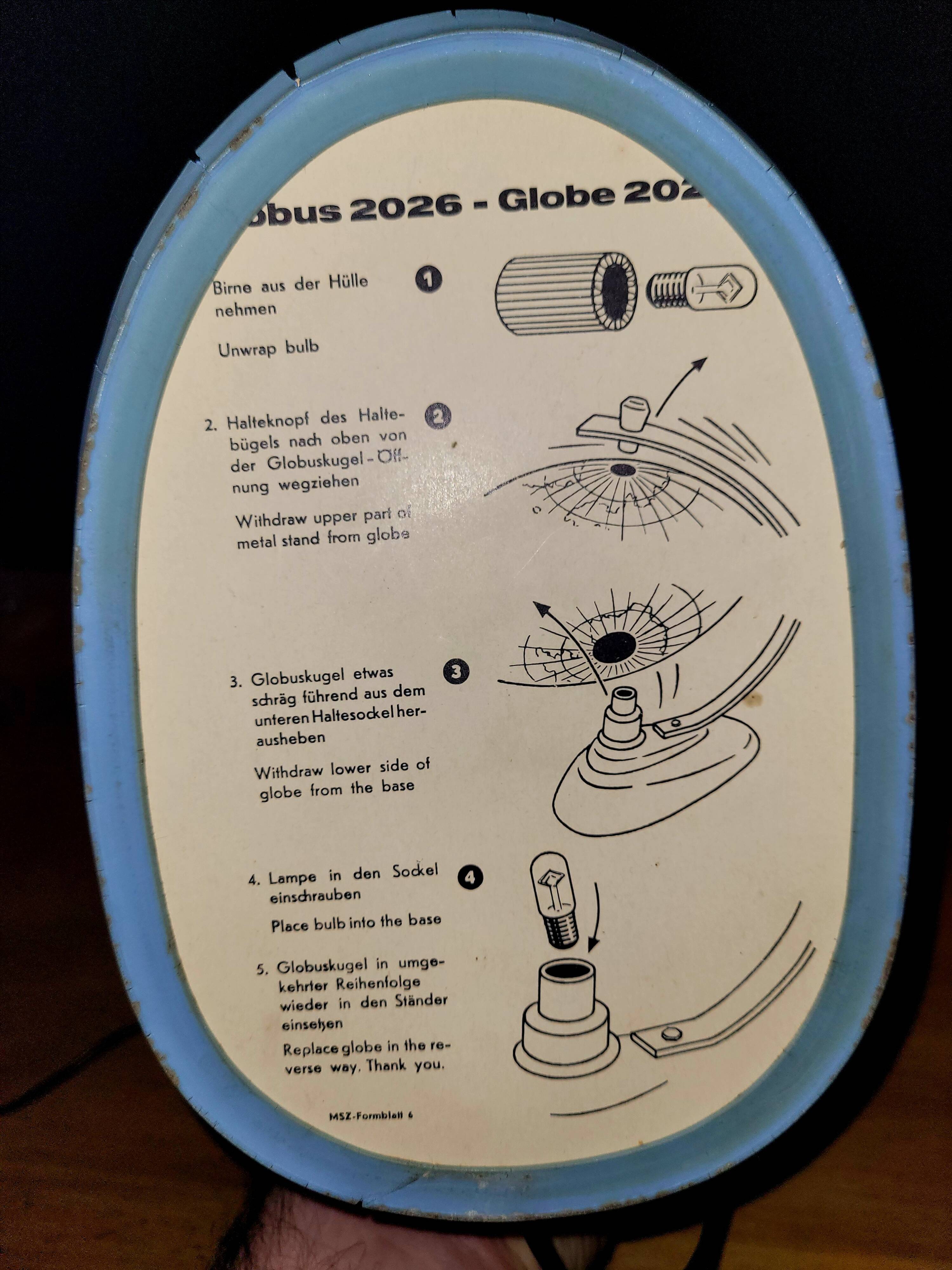 Vintage German toy - Large globe - Michael Seidel