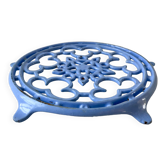 Cast iron coaster painted sky blue early twentieth century