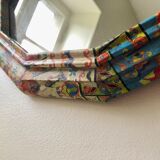 Vintage floral paper mirror