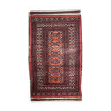 Vintage carpet Uzbek Bukhara handmade 75cm x 132cm 1960s, 1C807