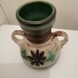 Hand-painted terracotta vase