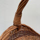 Large old woven wicker log basket