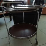 Vintage round dessert with its branded serving tray Torck