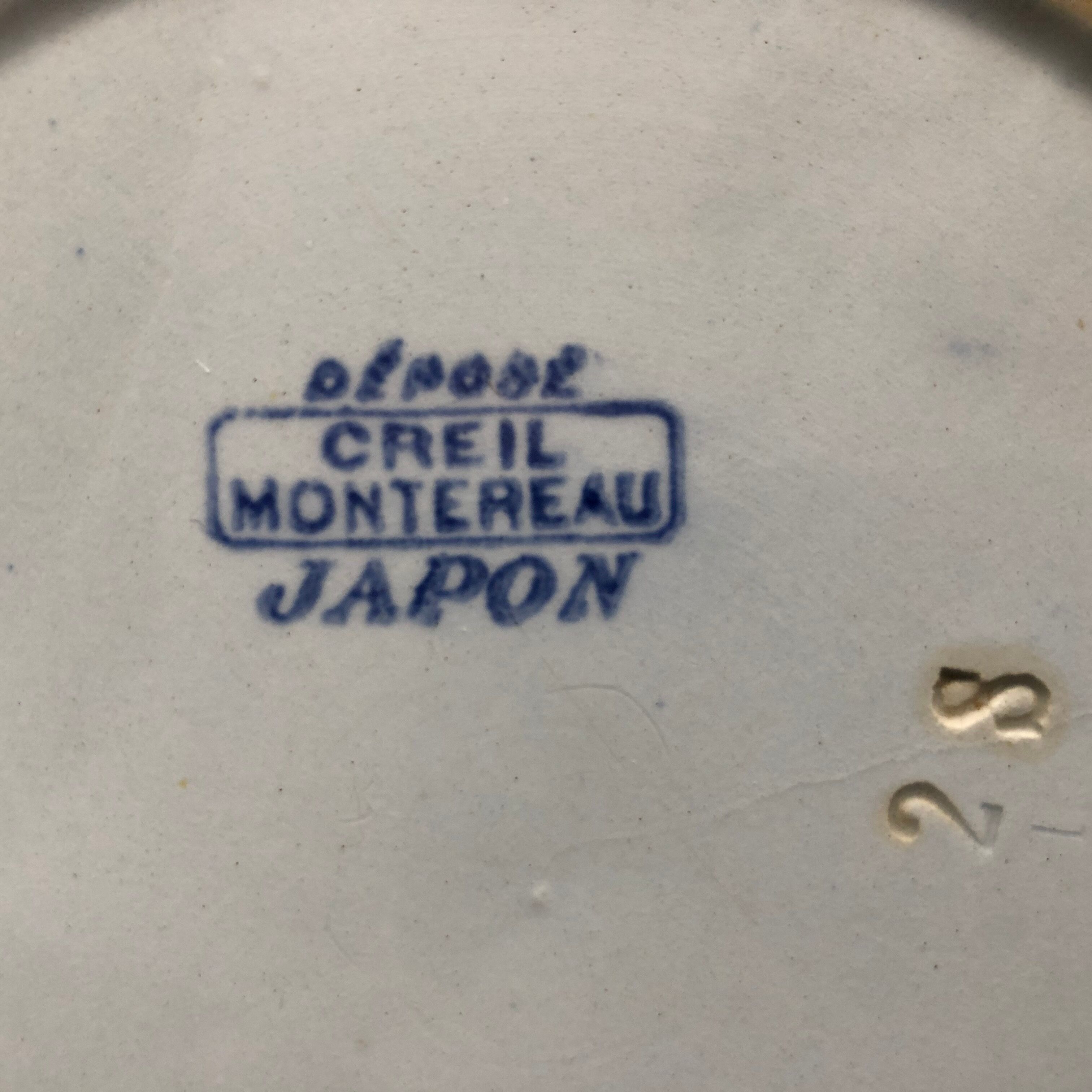Set of five plates Creil Montereau