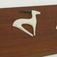 teak WALL PANEL porcelain antelopes sgrafo modern 60s design peter mueller