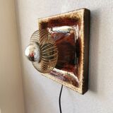 Vintage 1970s ceramic lava applied