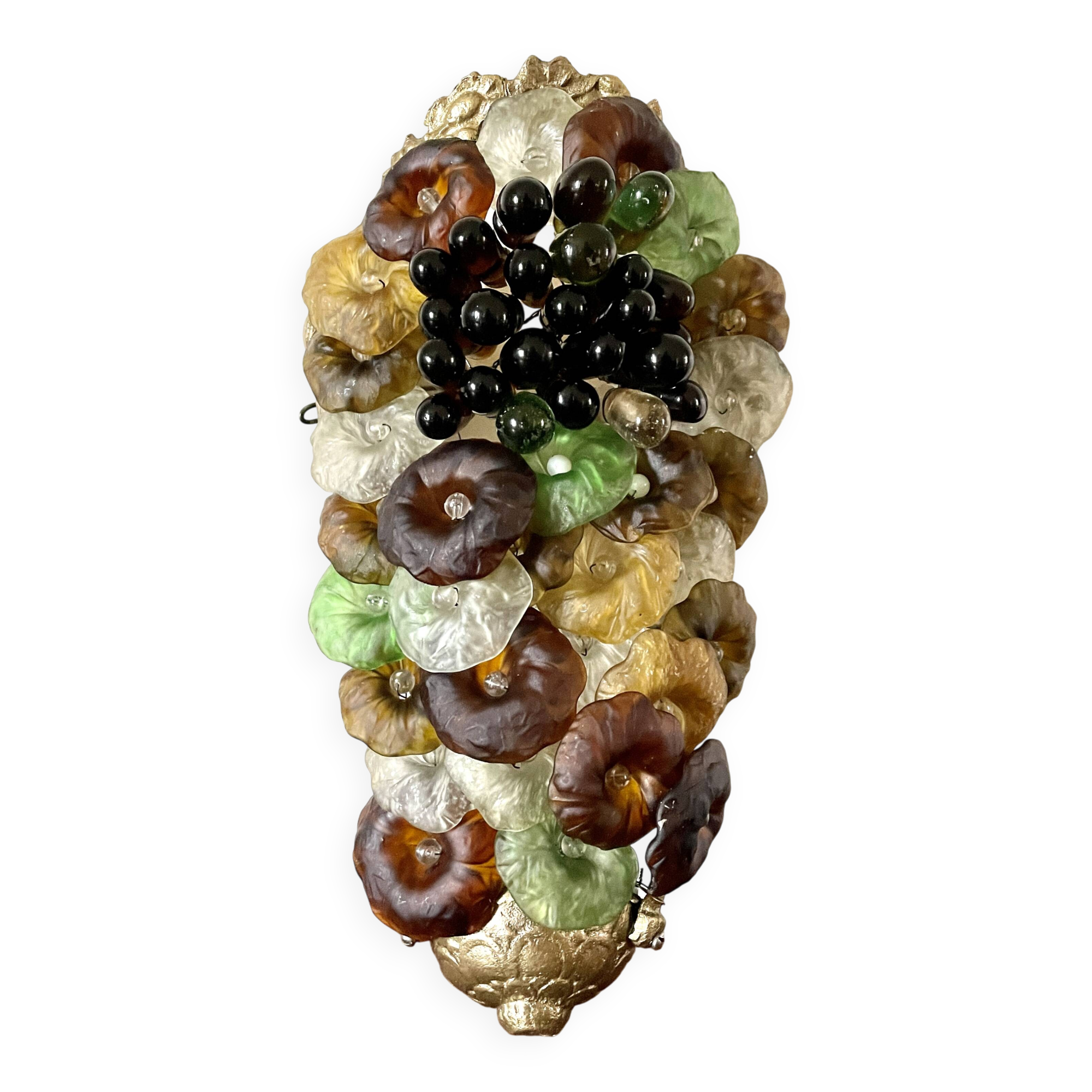 Art Nouveau wall light, Murano glass 1900