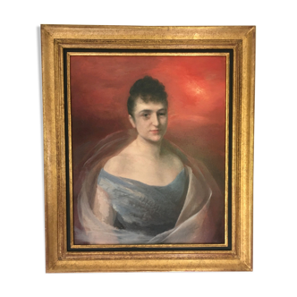 Old painting portrait of a woman