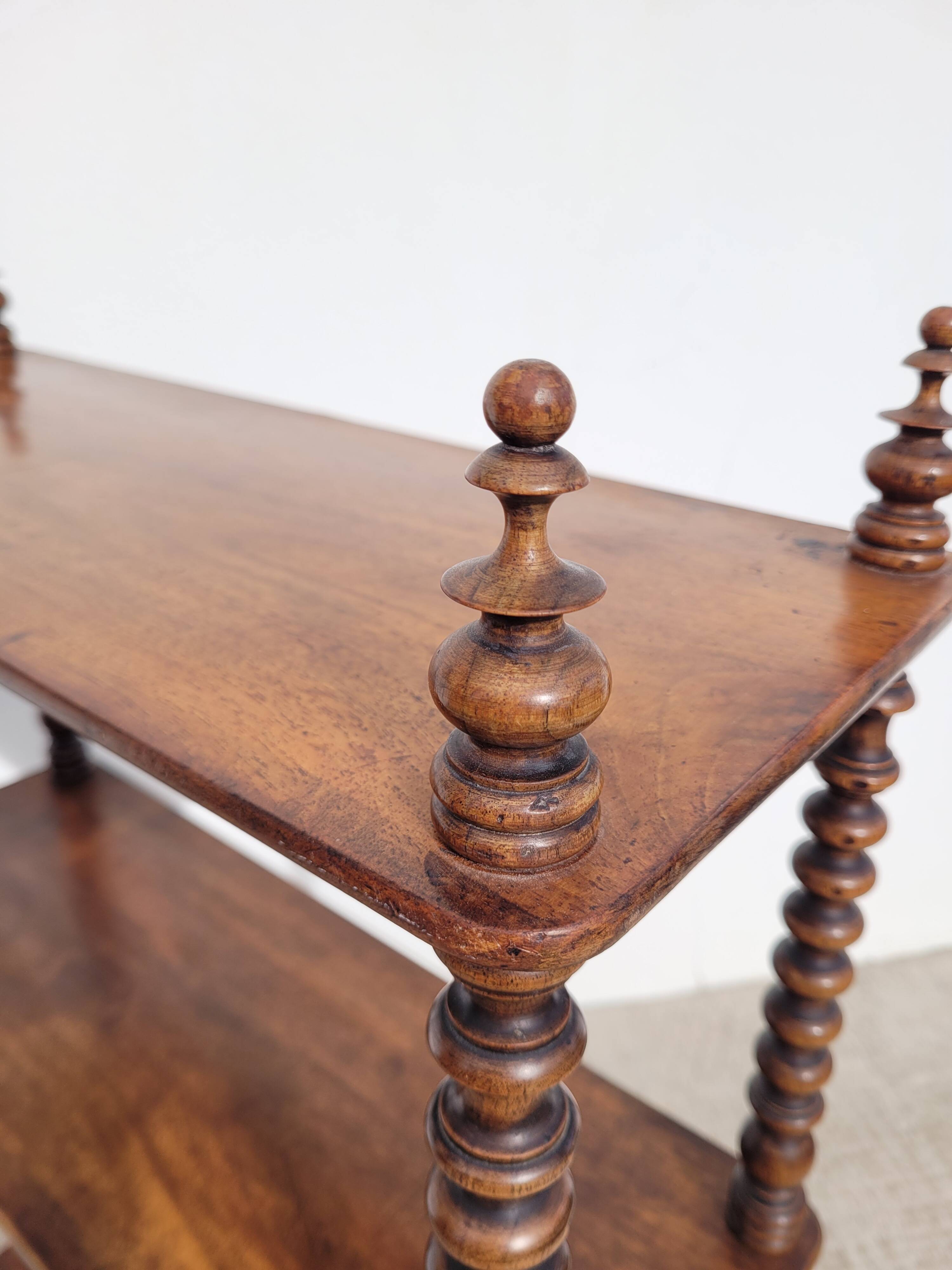 19th century shelf with walnut rosary