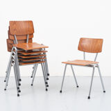 Vintage chair eromes oak chrome