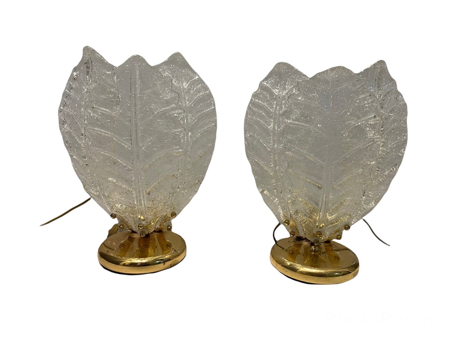 Lampes de table en verre de Murano, Ensemble de 2