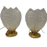 Lampes de table en verre de Murano, Ensemble de 2