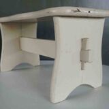 Vintage repainted farmhouse stool or footrest