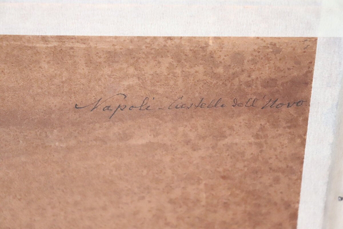 View of the Gulf of Naples, oil painting on board, Italy early 20th century, signed