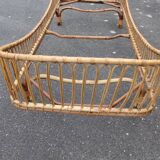 Vintage Italian rattan bed