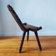 Chaise tripode brutaliste 1960