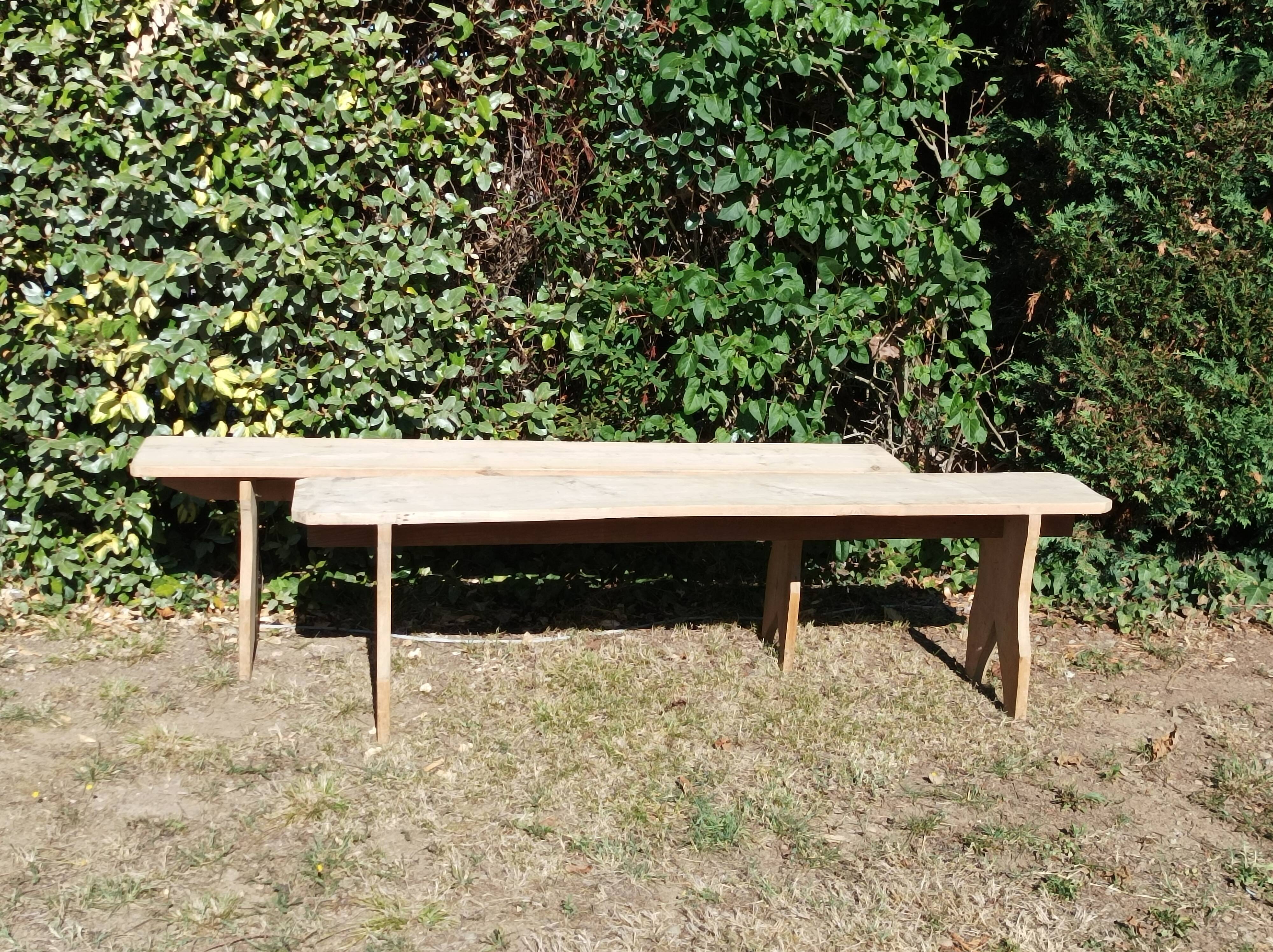 Bancs de ferme en peuplier