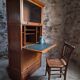 French modular secretary in oak with display case, 1950s.