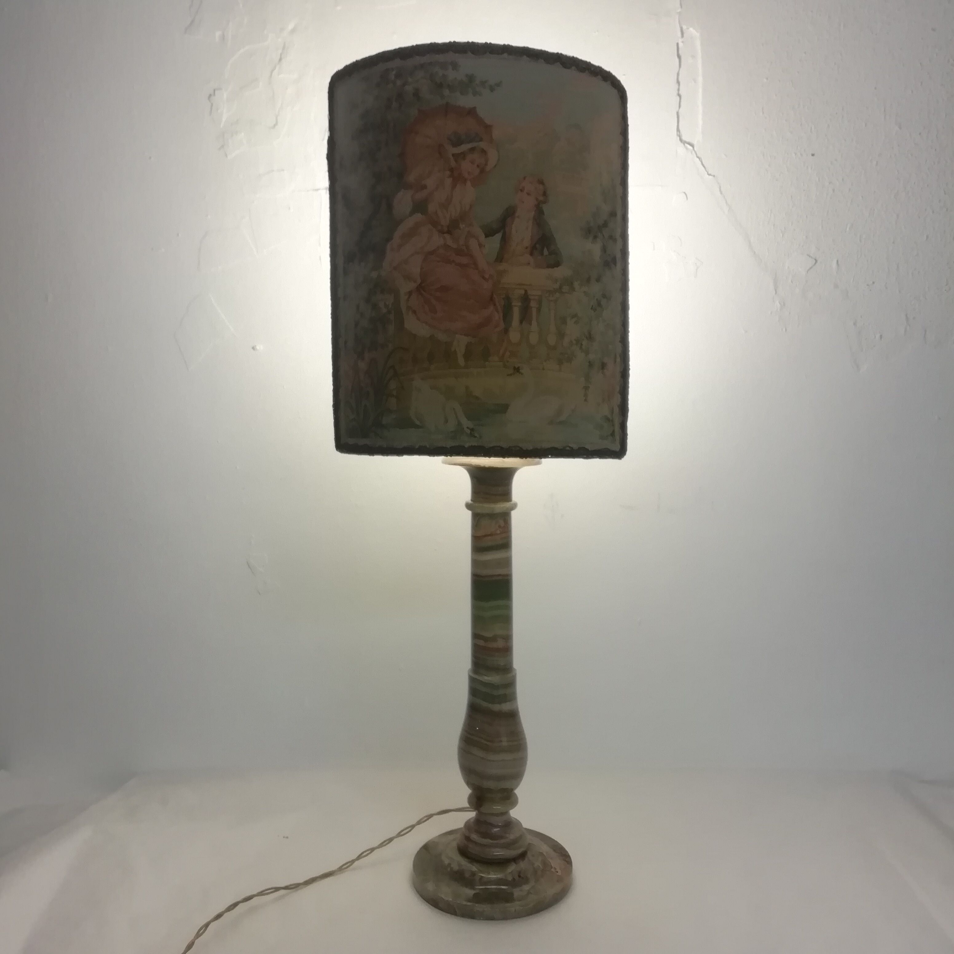 French onyx table lamp. 1950s