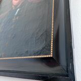 Antique original oil painting of an officer, large gentleman portrait painting