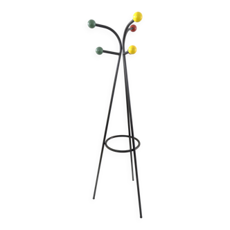 Large free standing colourful fifties coat rack by Roger Feraud