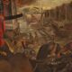 Great 17th century Italian painting, the sacking of the city
