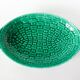 Large slip dish, green woven bamboo model, 1970