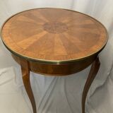 Old pedestal table style Louis XVI marquetry late nineteenth