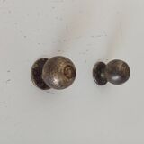 Pair of antique bronze furniture handles.