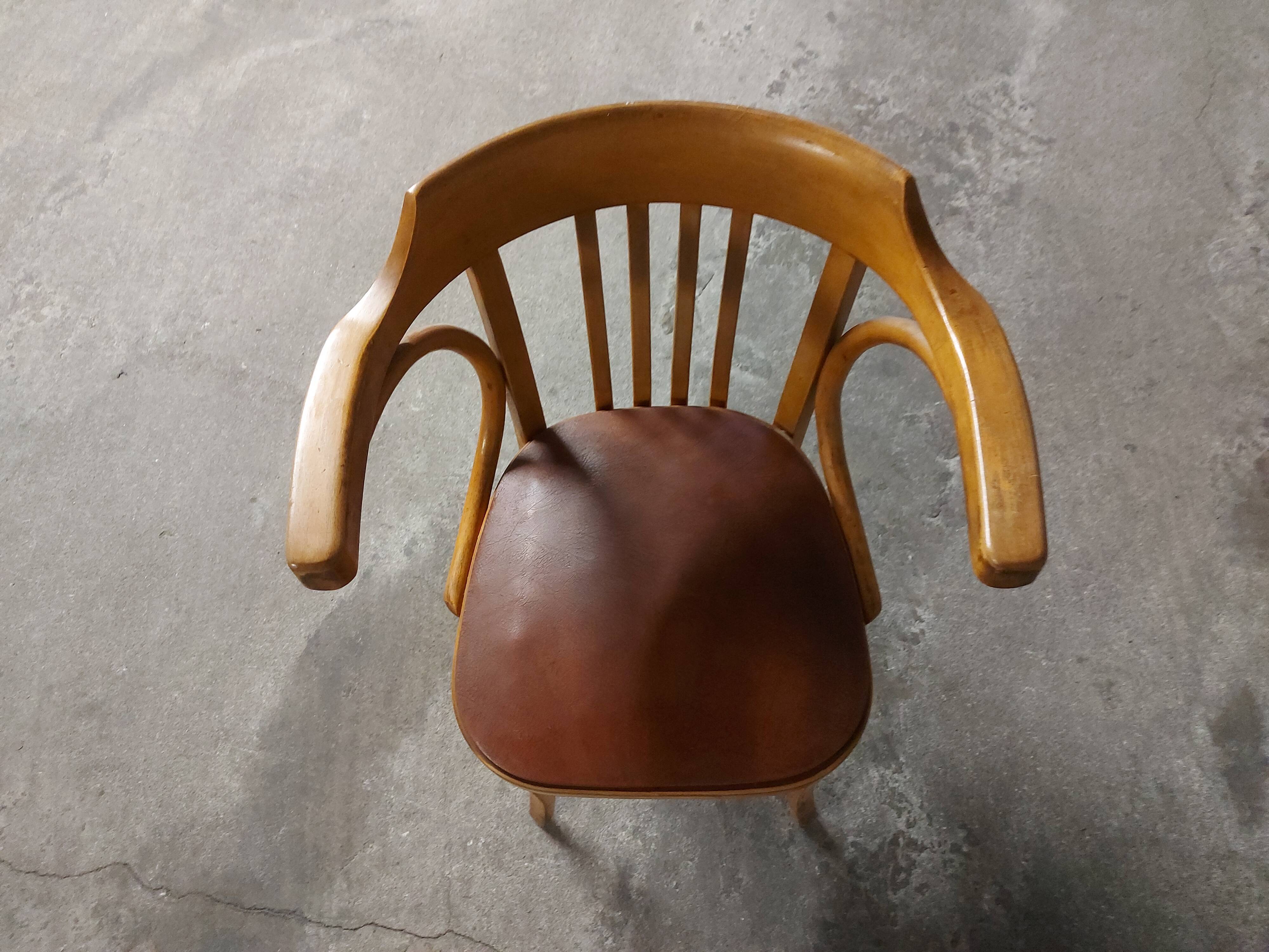 Fauteuil vintage en bois Baumann