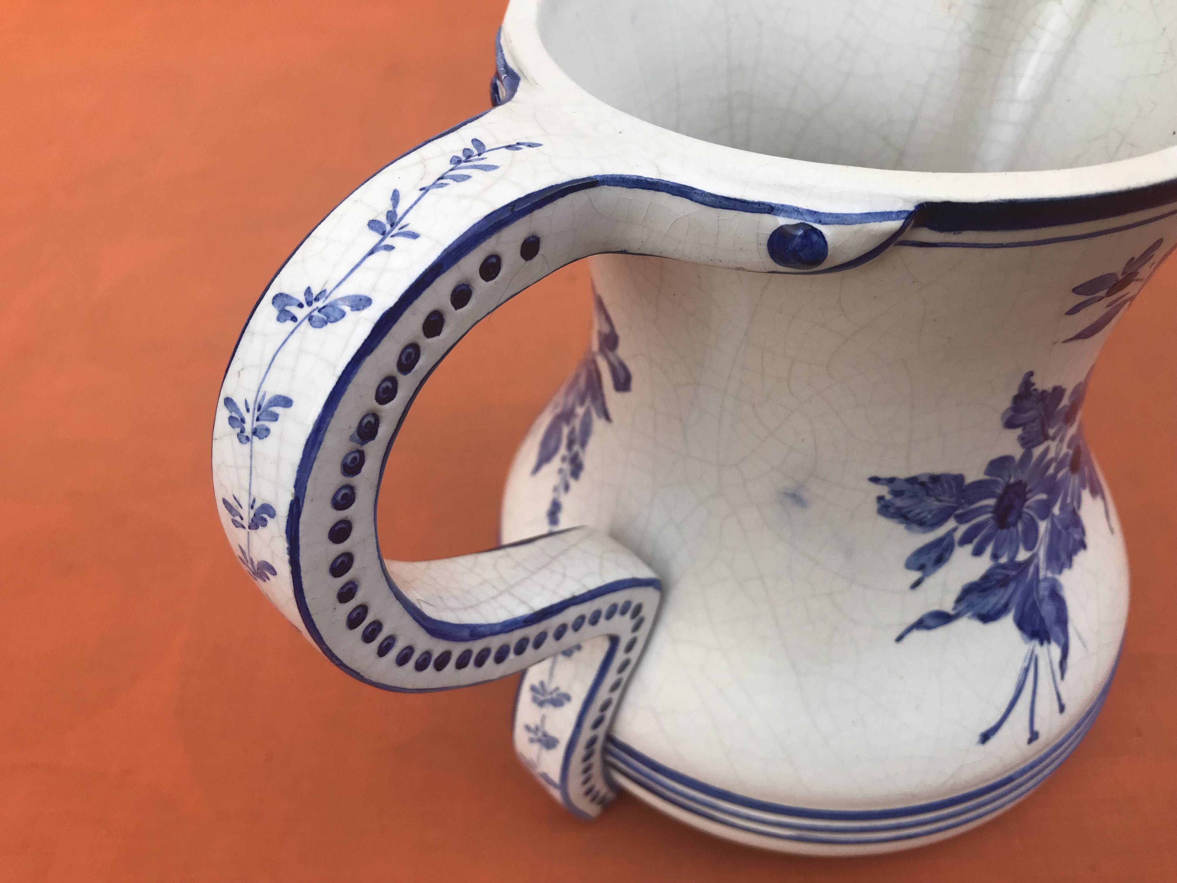 Pitcher / Vase floral decoration Bassano Ceramics