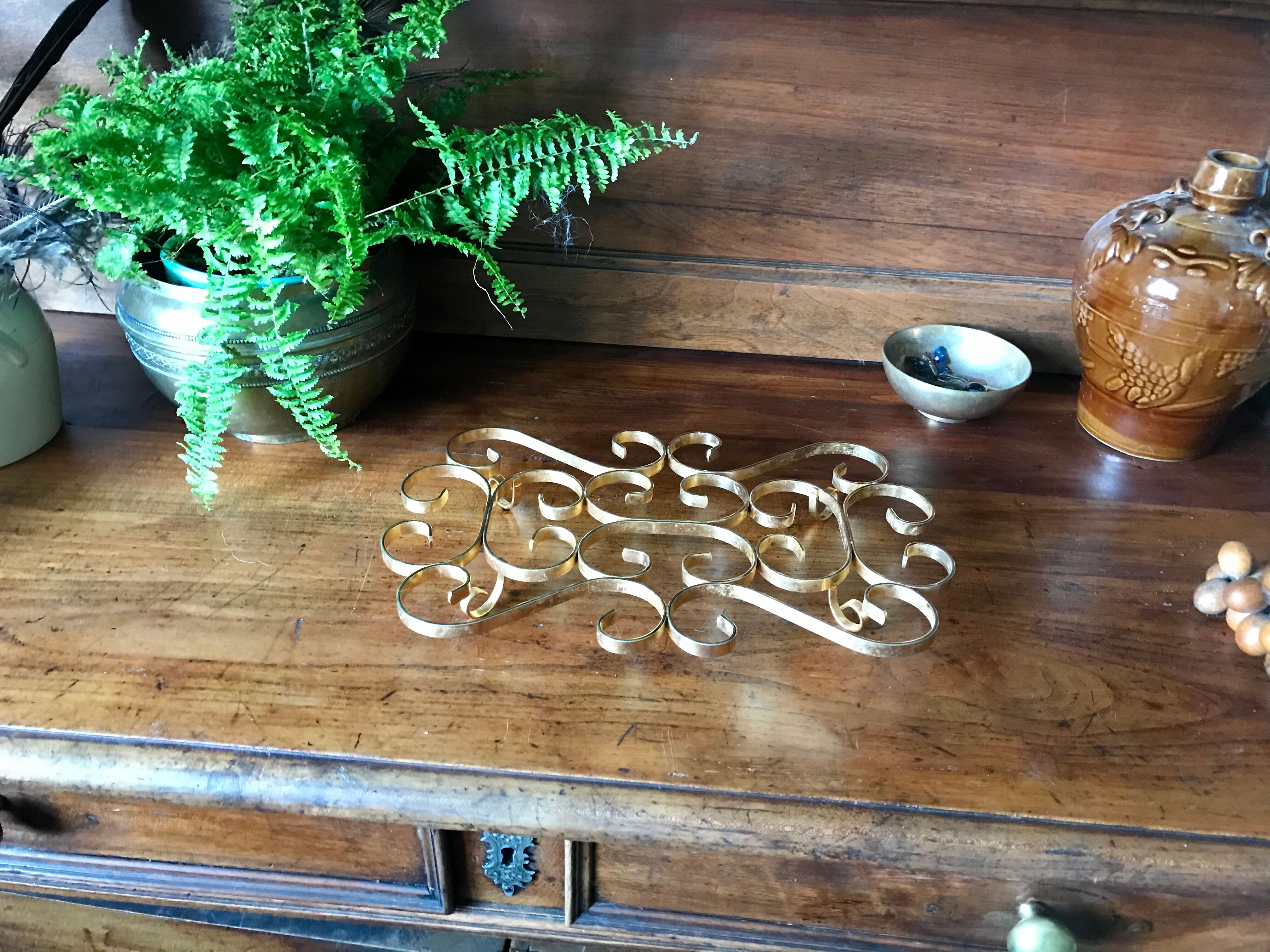 Under vintage brass plated