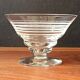 8 conical glasses with a vintage 1950s line pattern.