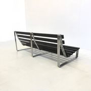 Vintage slatted bench by Kho Liang Ie for Artifort