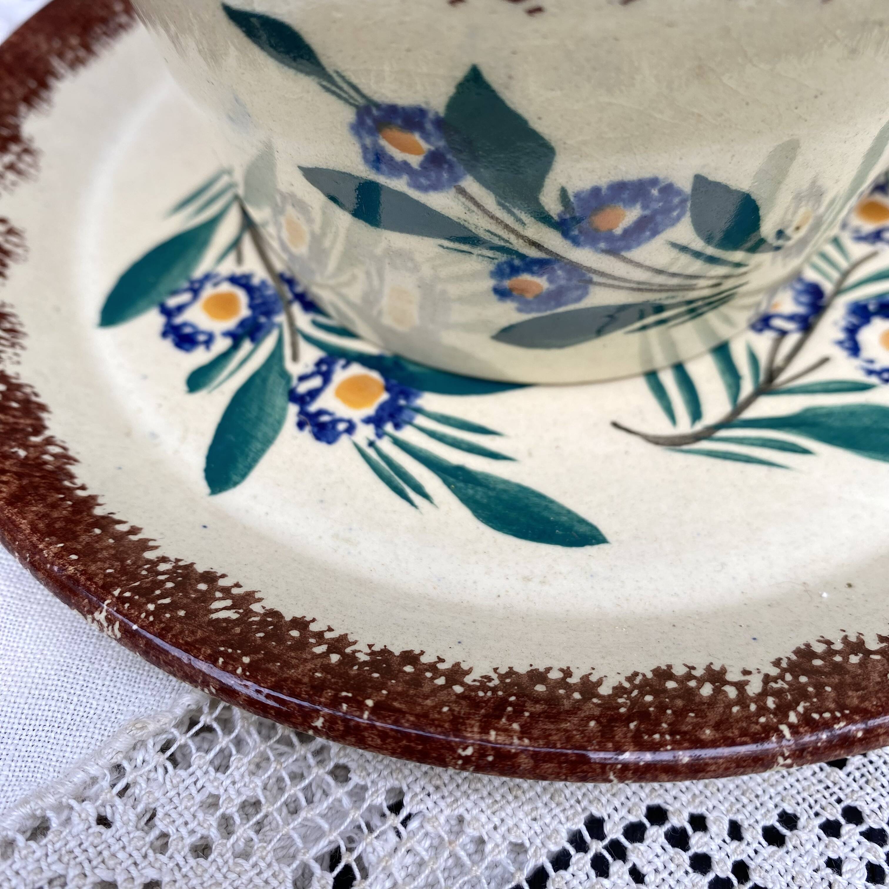 Henriot Quimper teacup and saucer