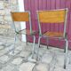 Paire de de chaises d'école années 60 style Mullca