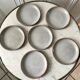 Set of 6 dessert plates in glazed stoneware 60s-70s