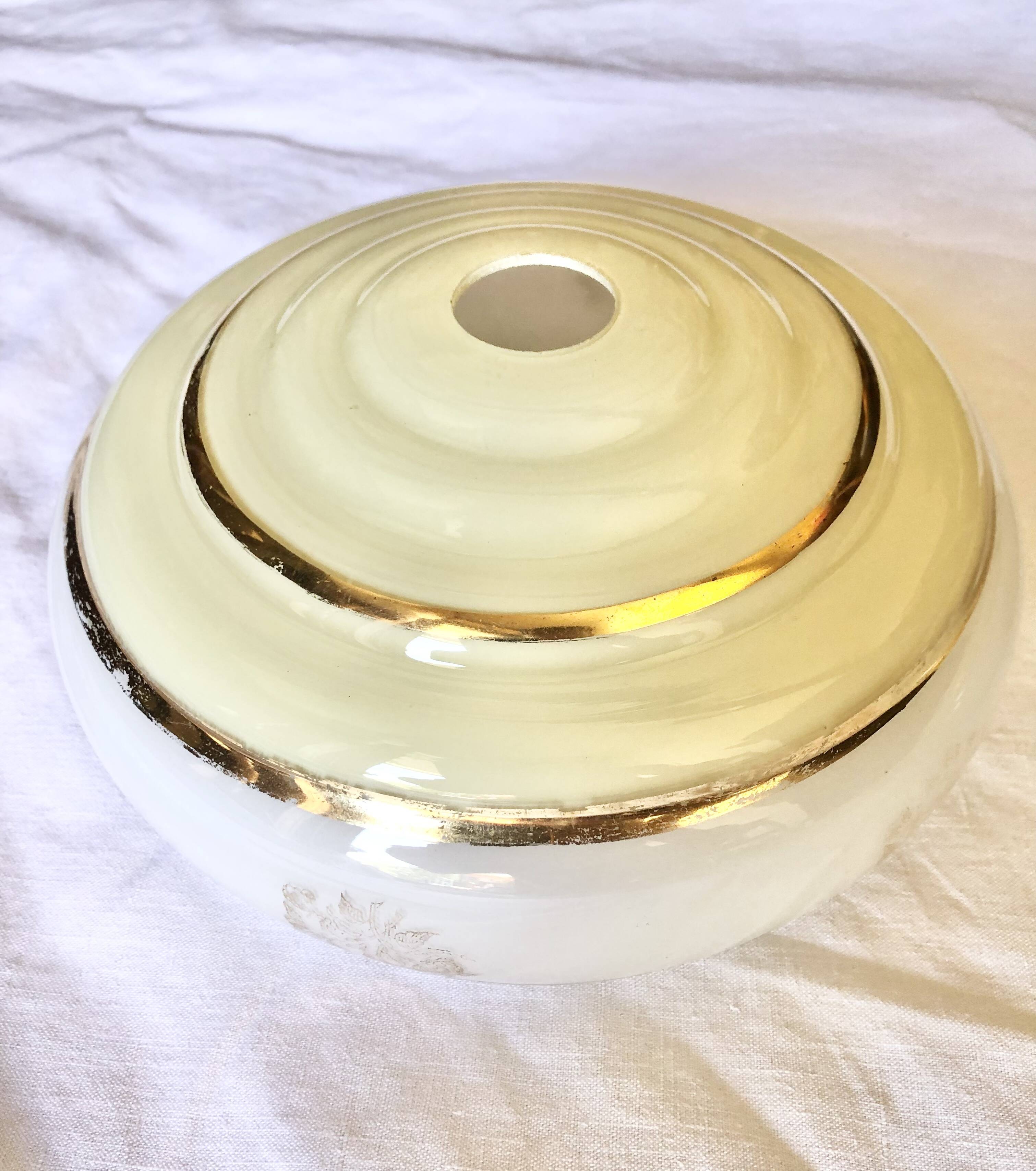 Set of 2 vintage glass lampshades