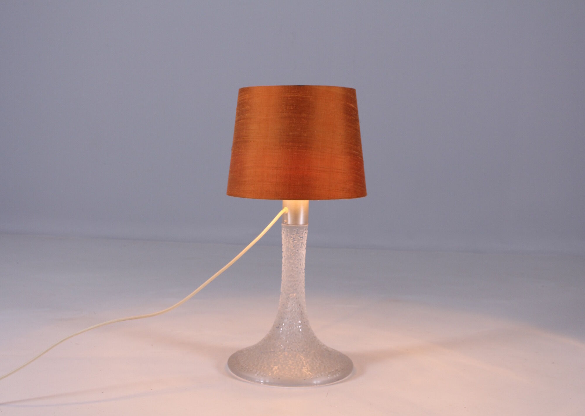 Frosted glass lamp and wild silk