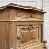 Louis XV bedside table, marble top