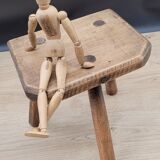 Tripod stool rectangle corners cut corners