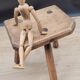 Tripod stool rectangle corners cut corners