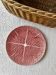 Plat rond chou barbotine rose