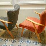 Armchairs Zig Zag scandinavian 50 60 years