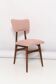 Mid-century butterfly dining chair, peony cotton, Poland, 1960s