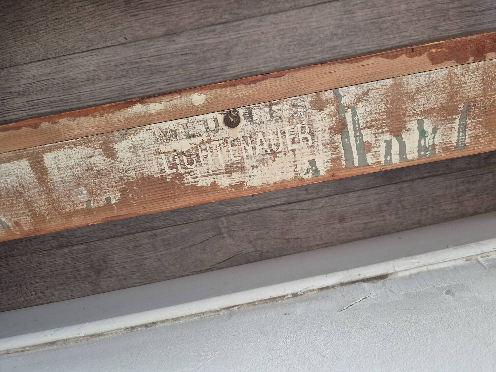 vintage wooden wall shelf Lichtenauer furniture