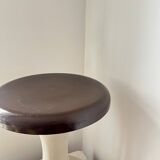 Vintage GDR Space Age brown plastic Tulip Stool, 1960s